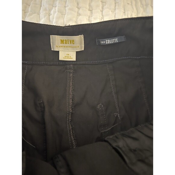 Anthropologie Black Full Length Wide Leg Colette Pants Size 28 EUC - Picture 8 of 10